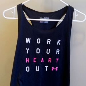 Underarmor "Work Your Heart Out" razorback tank